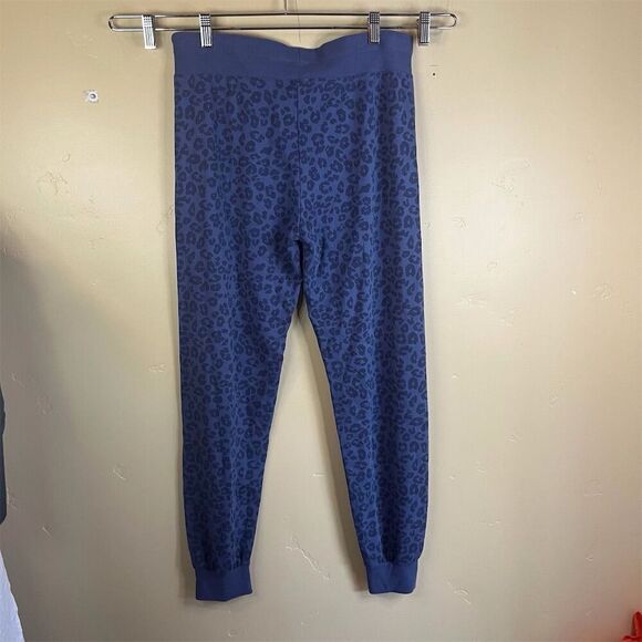 Z Supply Women's Blue Leopard Print Joggers Size Small Cozy Comfy Athleisure - Picture 6 of 6